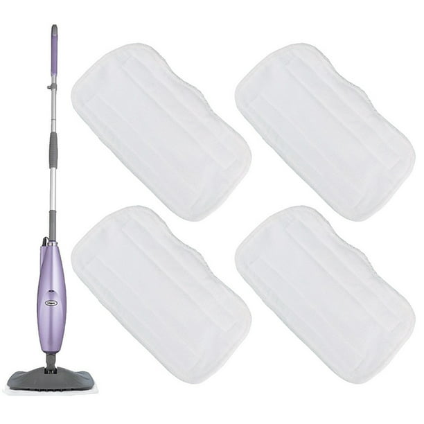 4 Packs Shark Mop Steam Pocket Pads Multi Surface Floor Cleaner Cloth White 3101